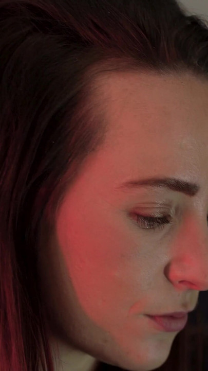 Petite Brunette Close up Smoking Tease