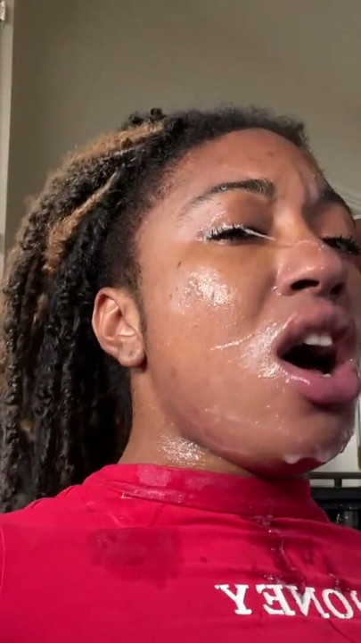 my stepdad was at work so stepbro use his big black dick in my wet teen throat | Clip 1