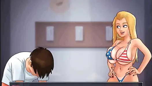 Summertime saga: college boobs competition at the beach ep 204