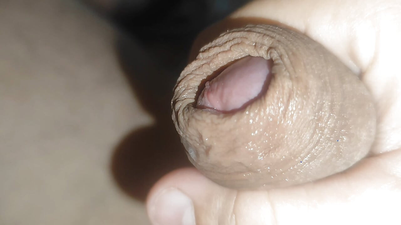 Big curvy cock enjoys alone in high pressure.