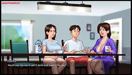 Summertime Saga Part 29 By DarkCookie - Stepsister knows how to ride a Huge Dick, Pussy Creampie