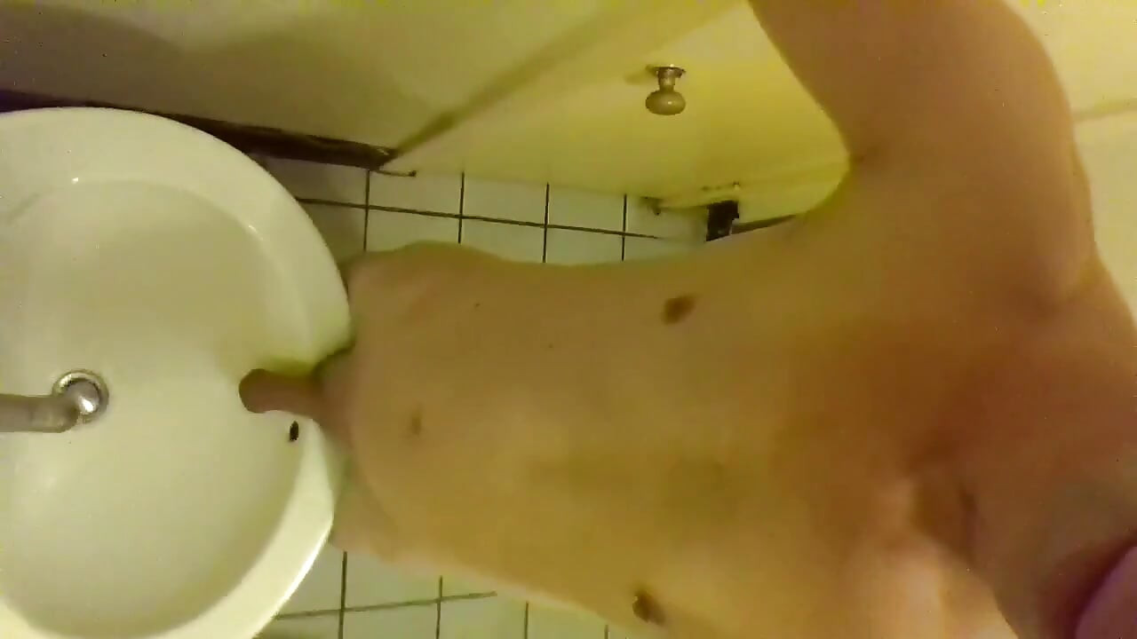 Precumming, Flatulence e Peeing em uma pia