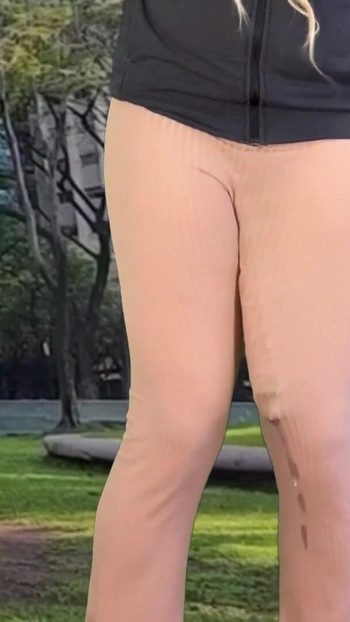 Iconic moment from "Huge dick shemale hands free cum public"