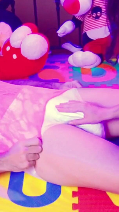Female DOMINATION in DIAPERS and CHASTITY with a big ANAL plug and PISS | Clip 2