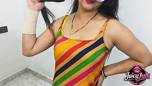 Desi horny stepmom gets hardcore fuck by stepson and takes cum in her hot pussy while talking dirty