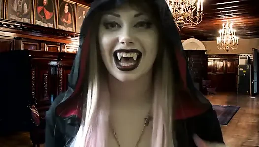 Dangerouse Vampire punish and milk your cock