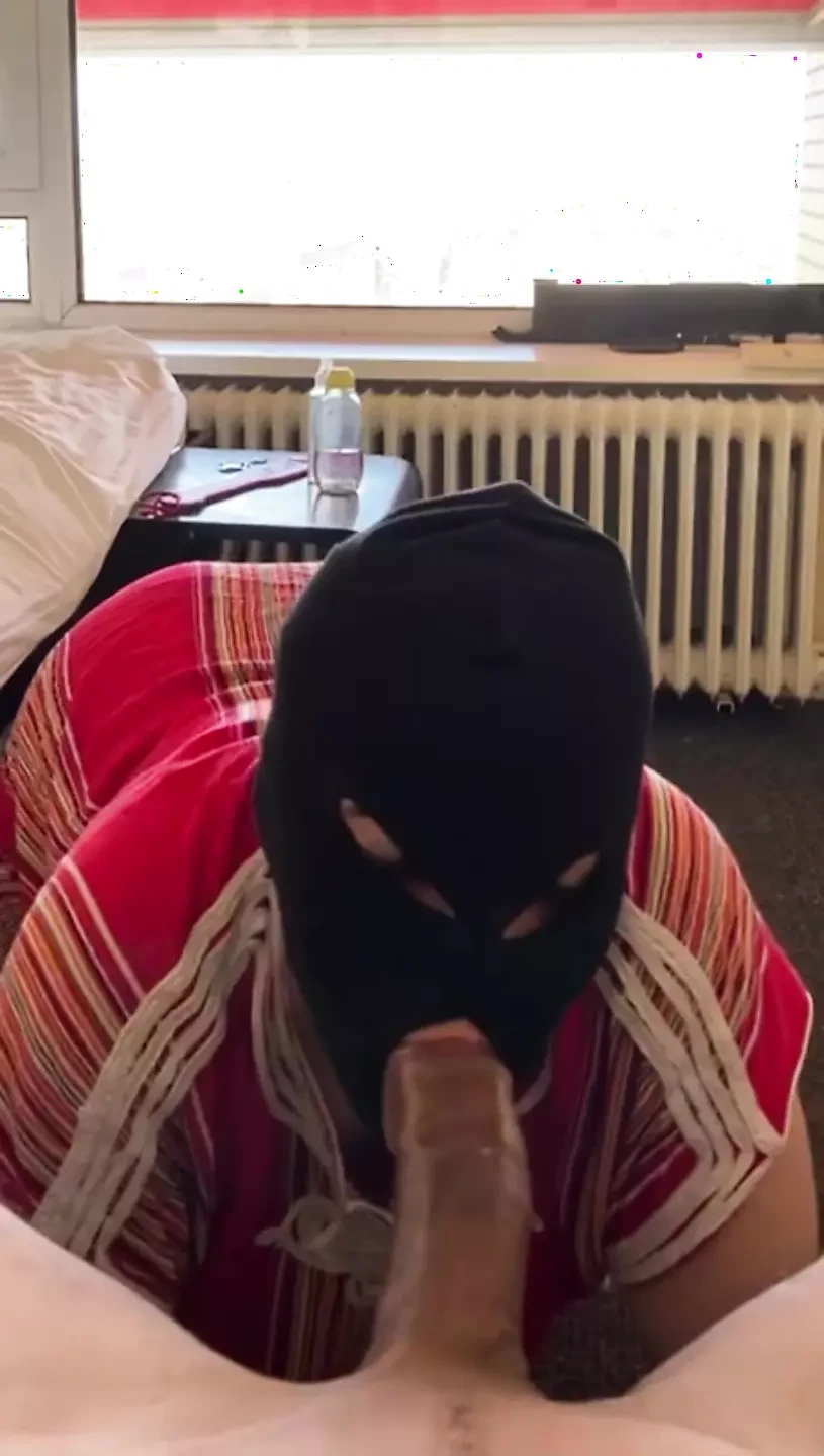 cute girl with huge ass in ski mask deeptroaths massive monstercock POV