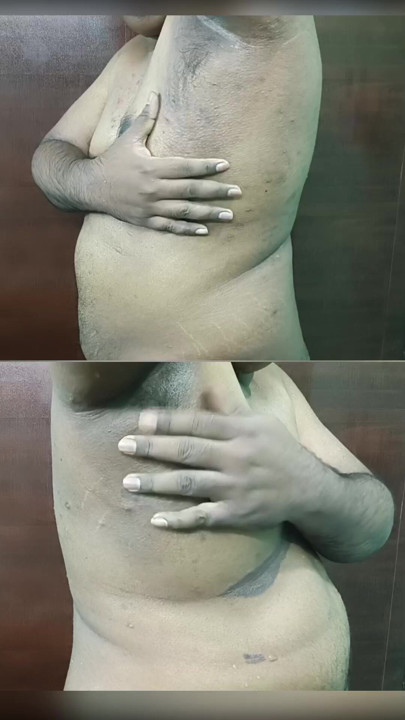 Axila erótica e tapa nos peitos
