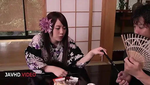 Rino Sakuragis seductive Asian skills give rough blowjob then intense sex session