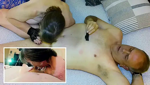 Голубой ангел стриптизерша бабушки Кармен сосет, лижет и трахается! 72323Fap