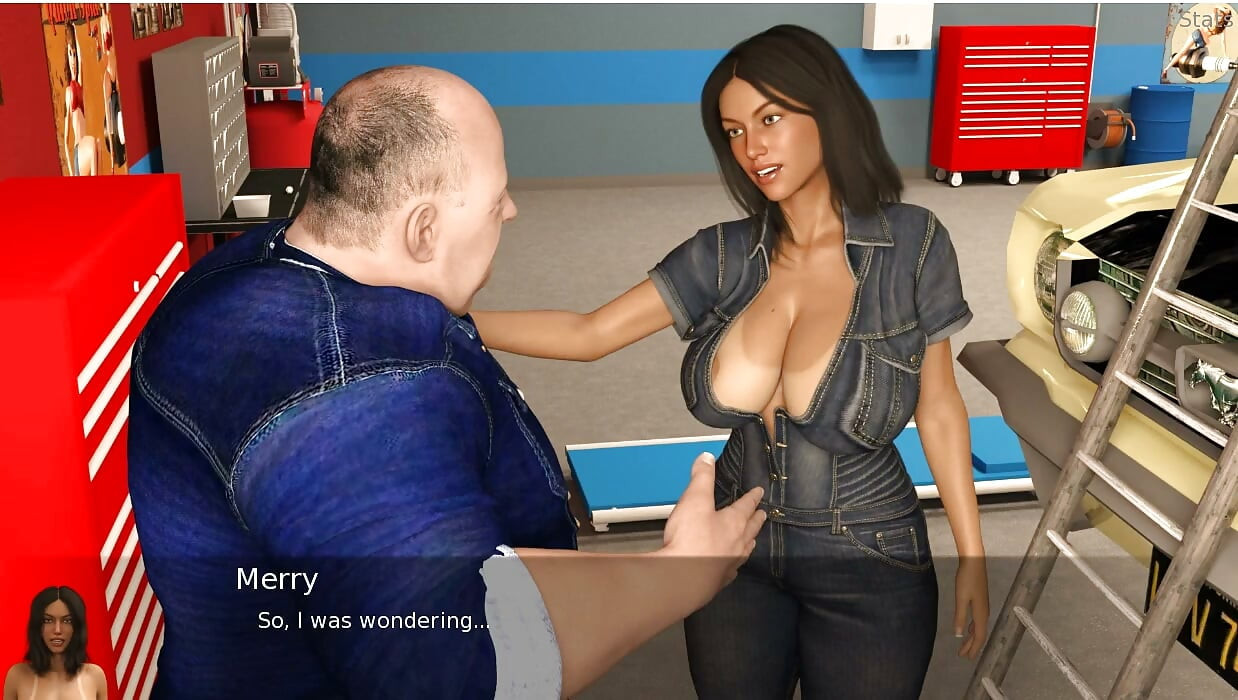 Project Hotwife - gameplay - roleplay - sem sexo - apenas provocando - vestido mecânico de carro alegre e provoca mecânico