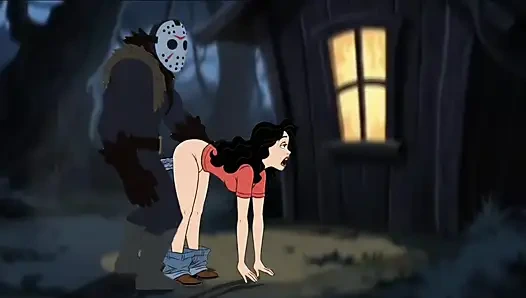 Gadis pelajar lagi asik di kemah Parodi horor kartun