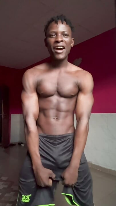 Black Iron Dick Flex Muscles