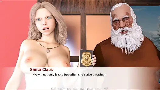 Cheating Santa Girl Having Threesome Anal Sex Caught By Her Husband