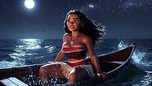 Moana с массивной грудью и огромной задницей в страстных полунагодных эротических сценах с Тропическими островами