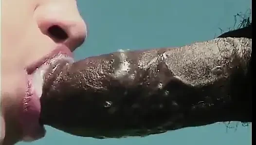 Brunette vixen in leather gear use her black cock slave for her fuck pleasure