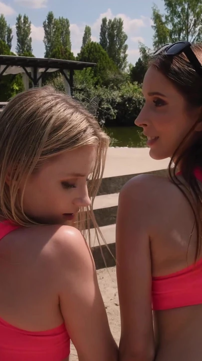 Jasmine Jayne And Lily Blossom's Volleyball Threesome | Clip 1