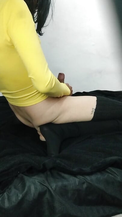 Little slut loves her dildo in her ass