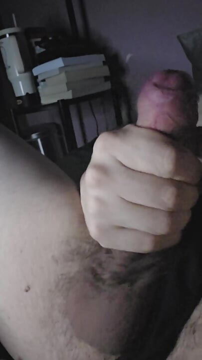 Stroking my cock before bed