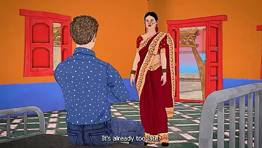 Dhongi Baba quenched the thirst of Desi Bhabhi's pussy by Fucked her in the ashram