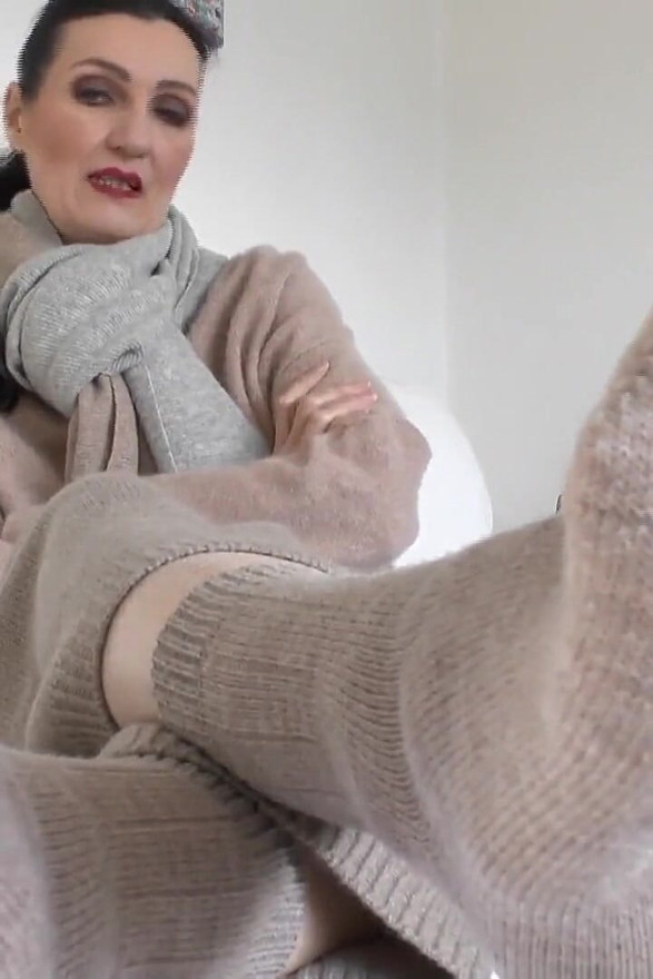 Intensive Smelly Sock Sniffing and Jerking off Your Cock in a Knitted Glove, JOI, POV