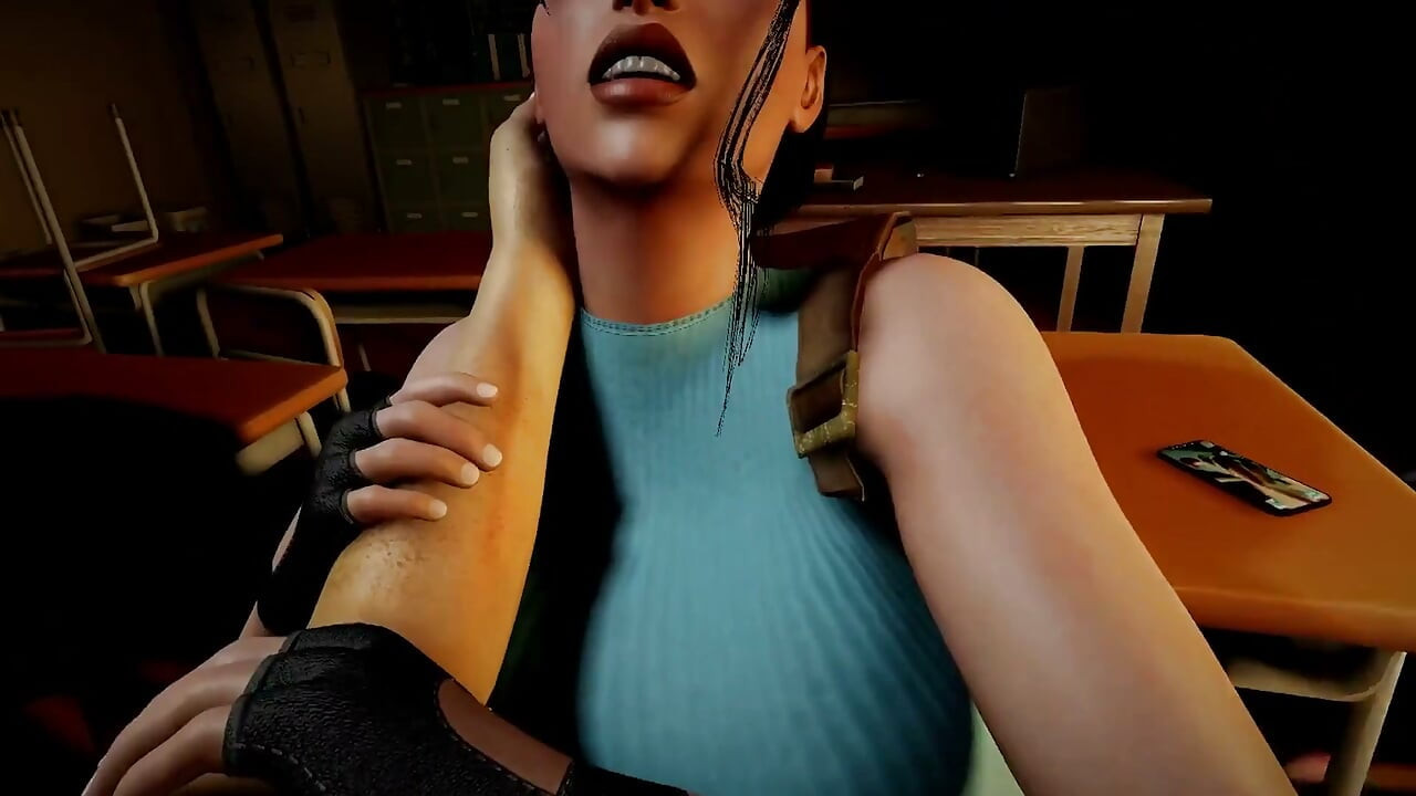Classic Lara Croft Riding Cowgirl - Tomb Raider Parody