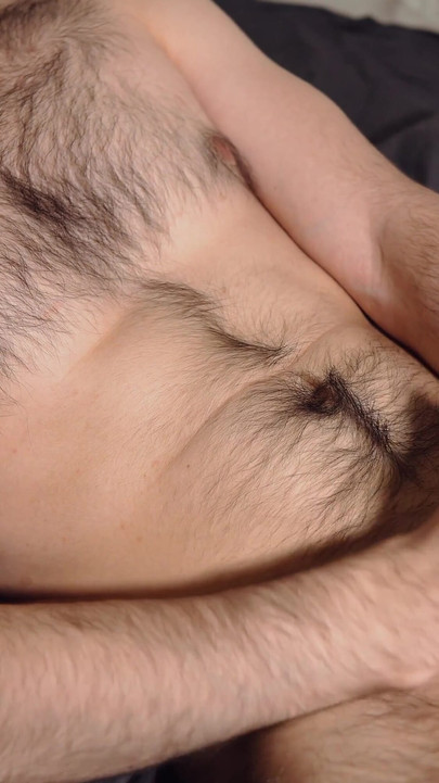 Spectacular moment from "Handsome man jerks off at night and stains his body with his own sperm"