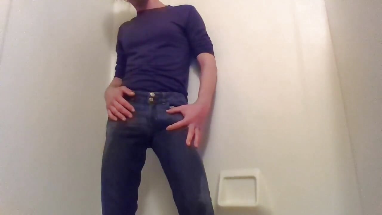 Cute Transgirl Pissing Jeans Intentionally for First Time; Fully Clothed