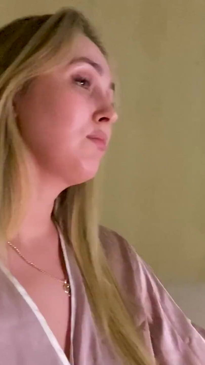 Stepson woke stepmom up with his dick, but she continued to pretend and did not wake up
