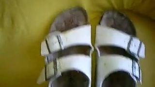 cum in birkenstock sandals