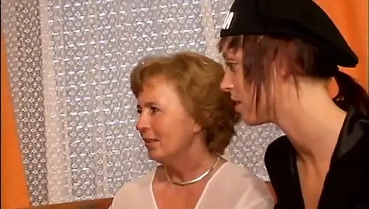 Old and young threesome blonde milf pussy licking big dick sucking