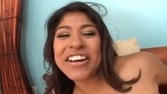 Horny Latina takes BBC in the ass and swallows