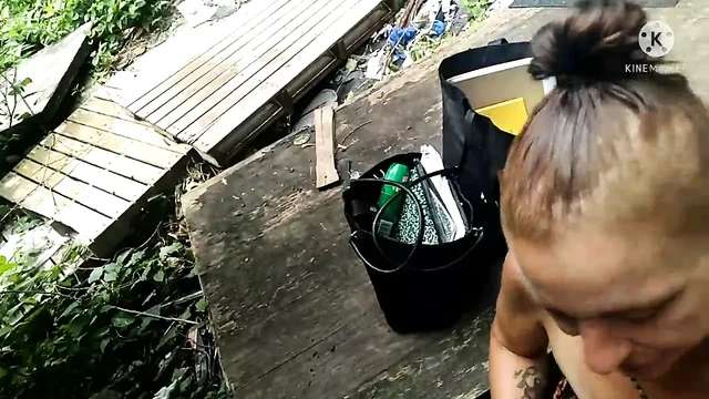 Trailer trash sucking my dick nice & tight & swallowing