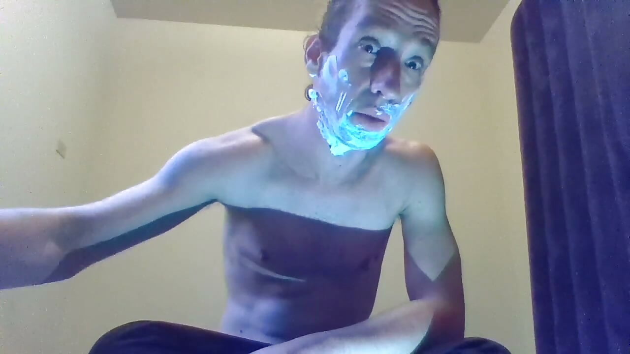 Transgirl Shaving Her Face