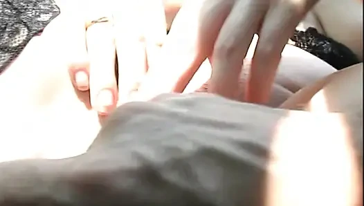 Hot Amateur Busty MILFs Masturbate Their Hairy Pussy Outdoors