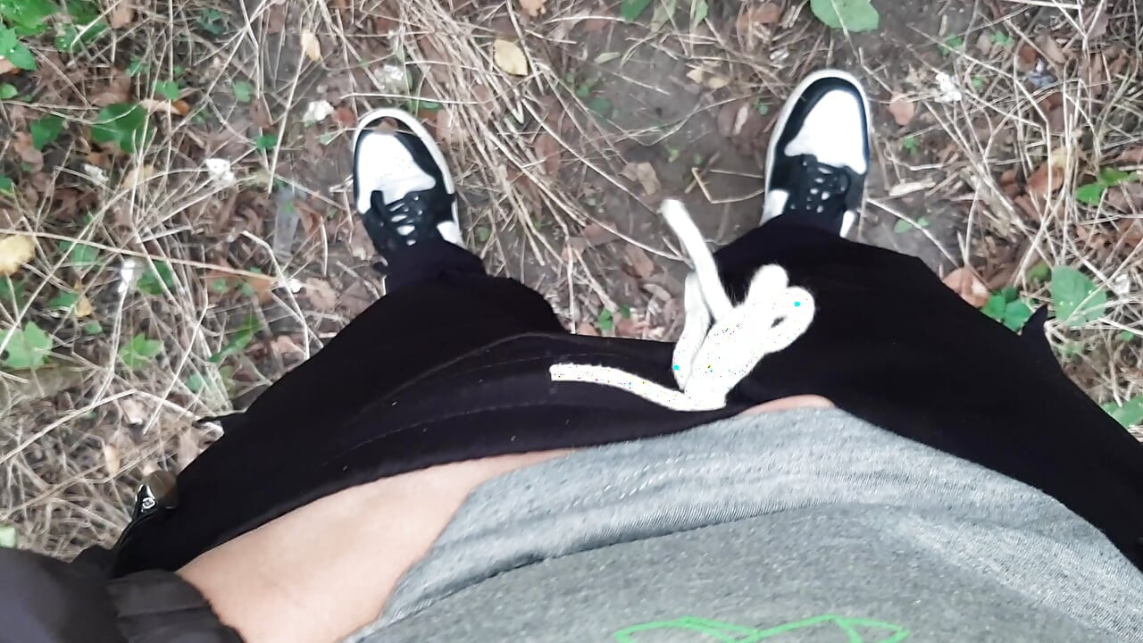 Risky lesbian masturbation in the forest