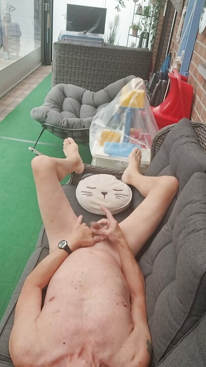 EXHIBITIONIST DADDY ANAL TOY JERKING SEXSHOW CUMSHOT