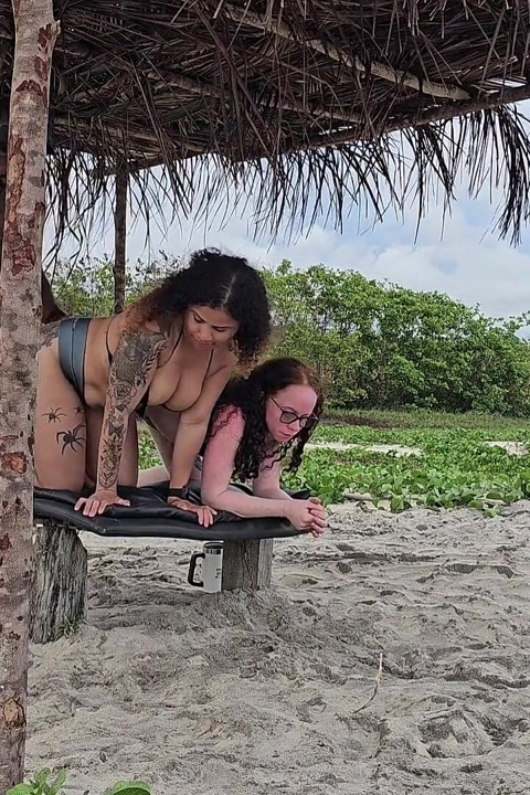 Riding Two Tight Little Asses on the Beach in Salvador