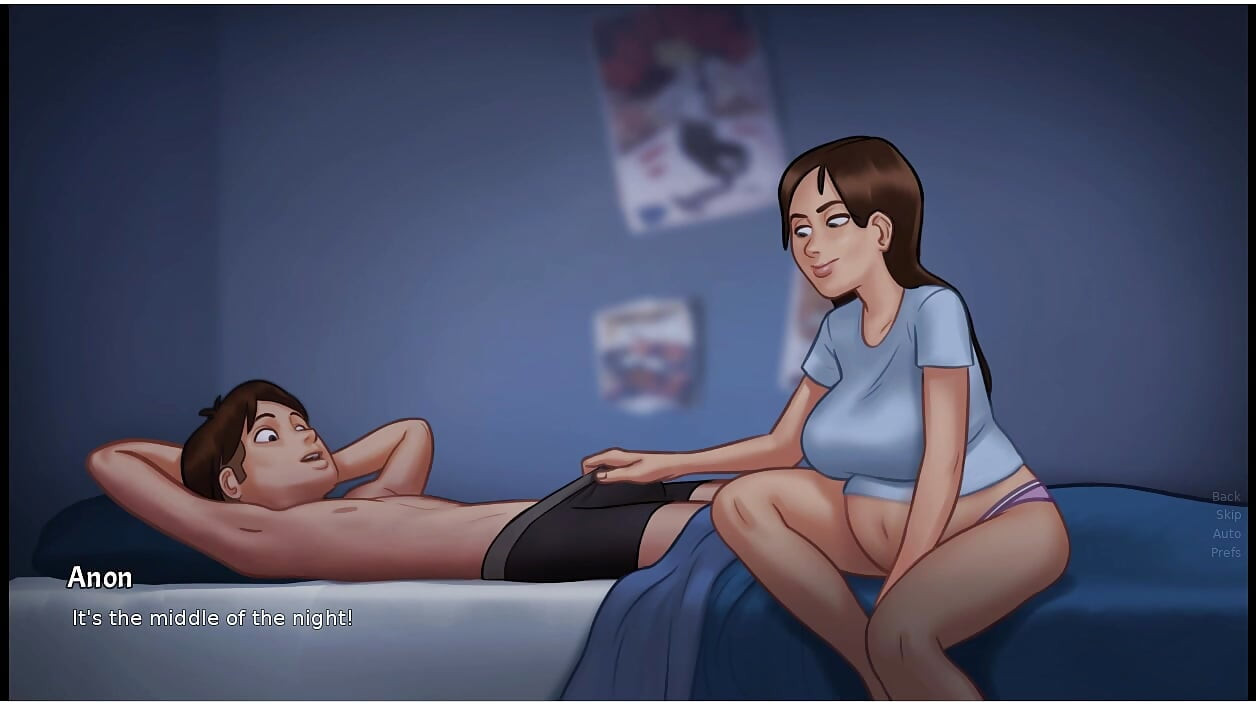 Summertime saga - gameplay - roleplay - cenas de sexo com Jenny no quarto e mesa de jantar