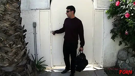 Raylene catches her husband eating the babysitter's pussy