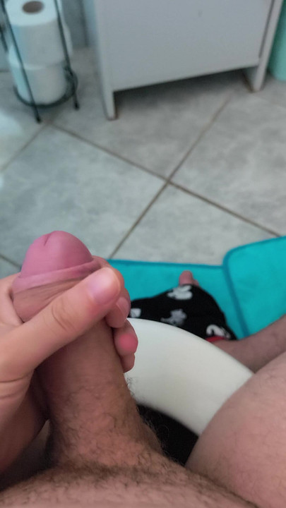 Stroking my cock