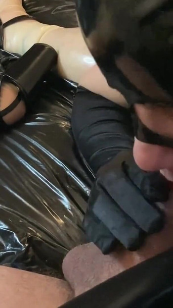 Iconic moment from "Blowjob in Latex Stockings and High Heels"