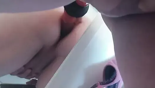 Husbands first try with dildo