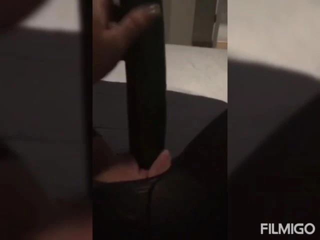 Vanessa squirting as she watches me stroke my horny cock