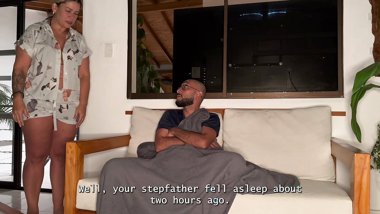 My horny brother-in-law is staying over, so I decide to ride his big, hairless cock with my MILF pussy until it's full of cum!