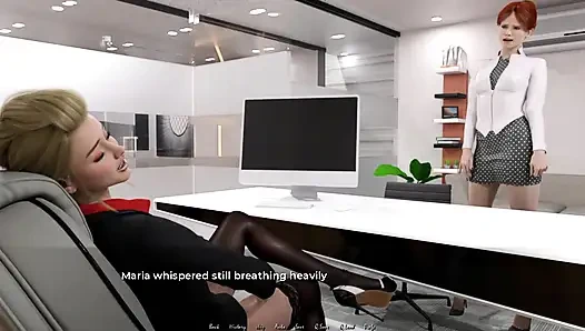 Moving Down: husband eats his dominant wife's pussy under her desk in the office ep.44