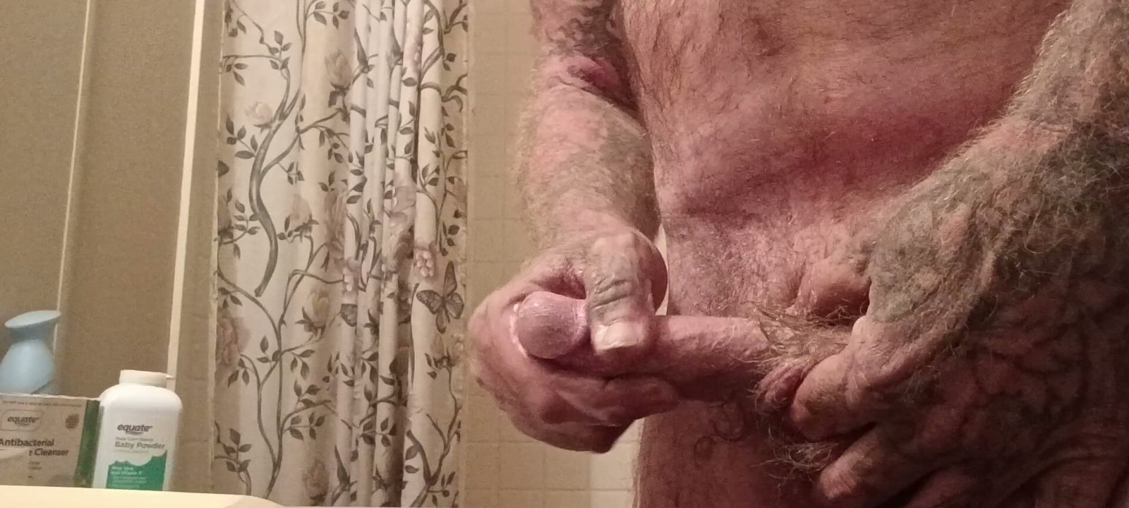 Daddy edging my hard cock for a naughty baby girl