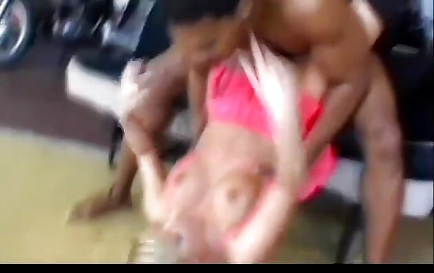 Sexy blonde gets anal beads in her ass and a long black cock to fuck her