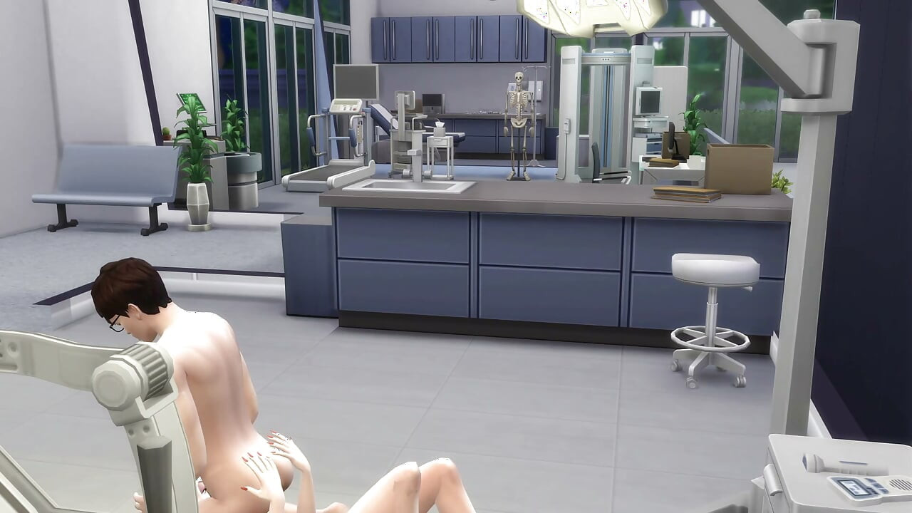 Doctor can't resist beautiful patient. The Sims