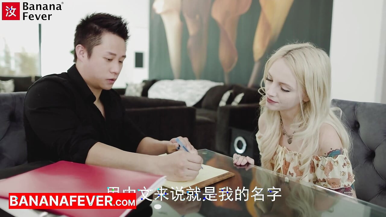 Buff Beijing TA يدمر طالبته الجامعية الشقراء الساخنة AMWF
